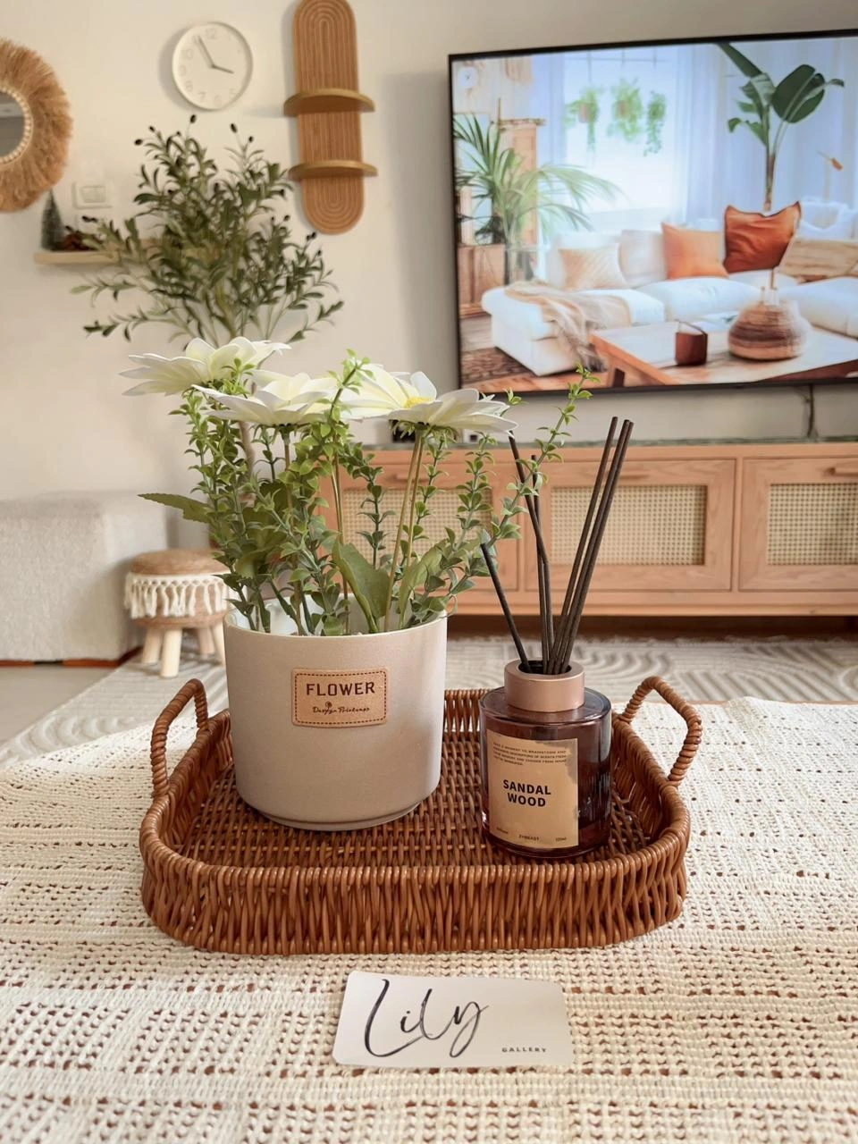 Woven Rattan Serving Tray